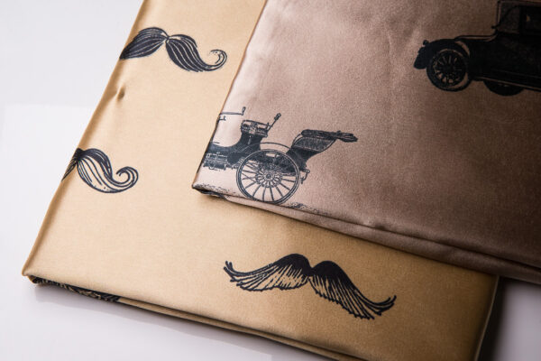 The Shave Factory Mustache Barber Cape In Gold